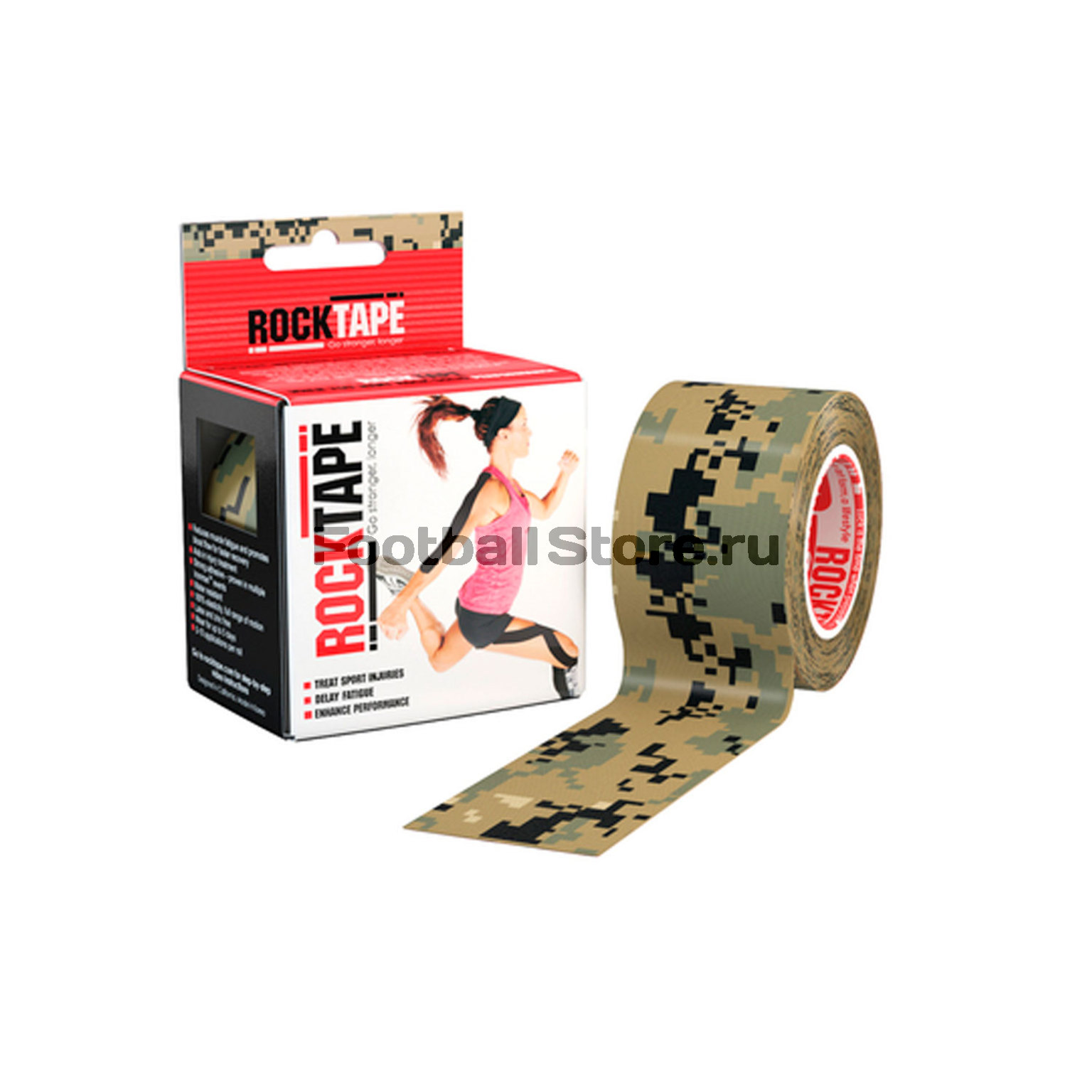 Тейп Кинезио Rocktape, design, цифровой камуфляж 5см х 5м