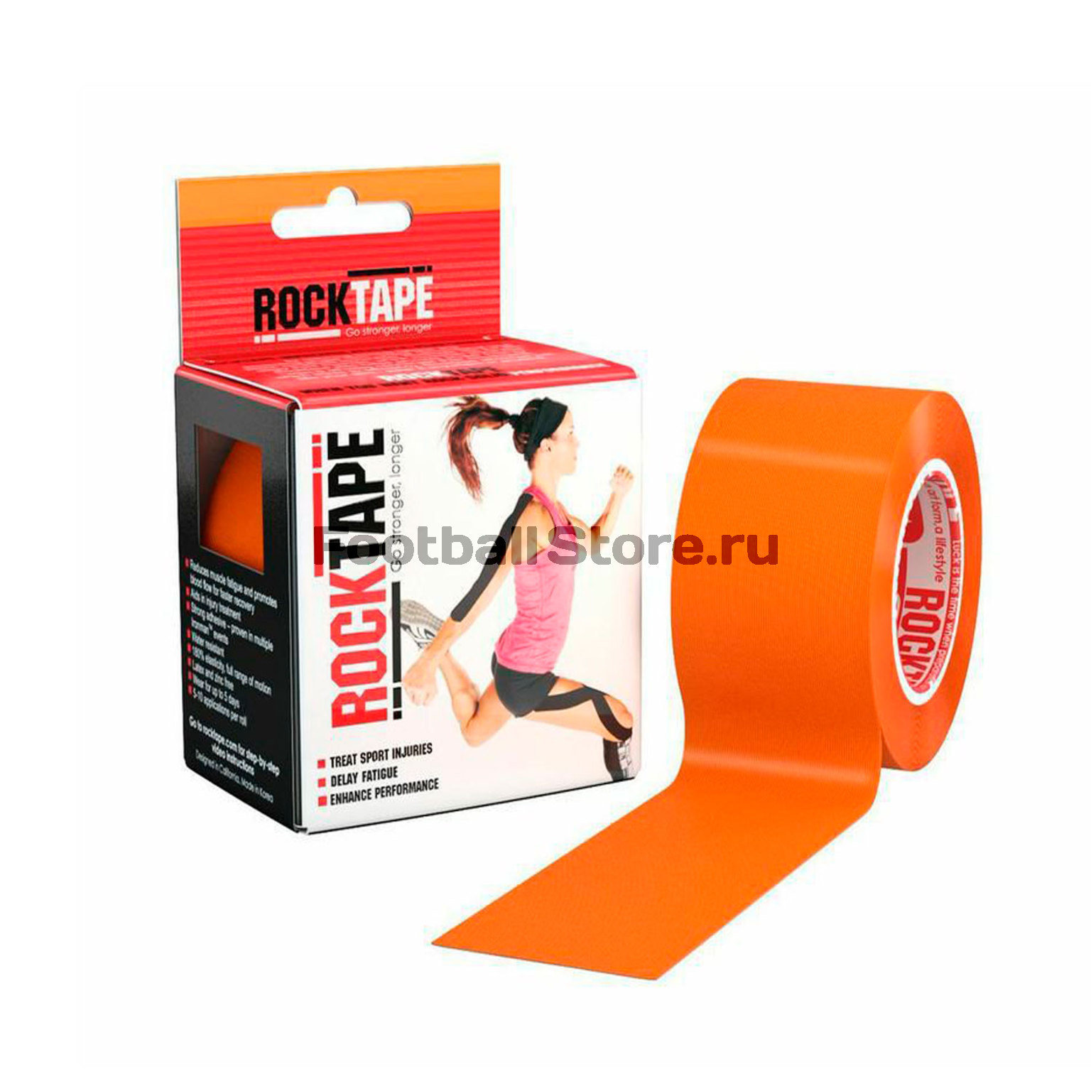 Тейп RockTape Кинезиотейп Classic, 5см х 5м, оранжевый