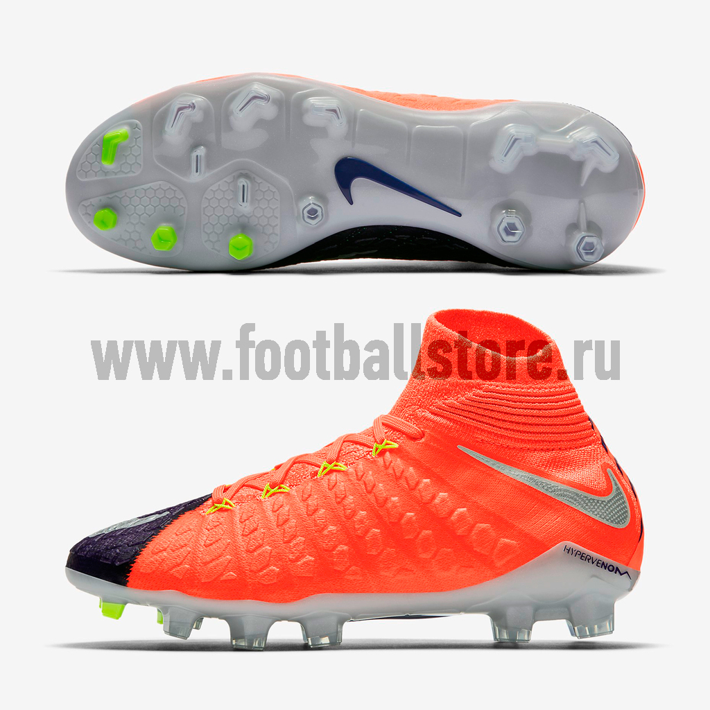 Бутсы Nike JR Hypervenom Phantom 3 DF FG 882087-409 