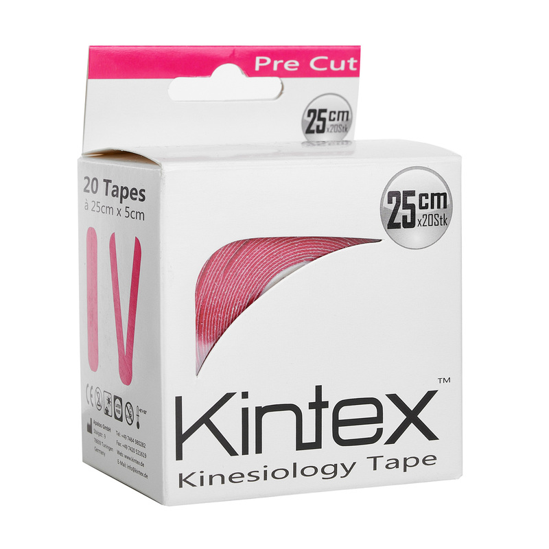 Тейп Kintex Кинезиотейп, PreCut, 25см х 20 шт., розовый