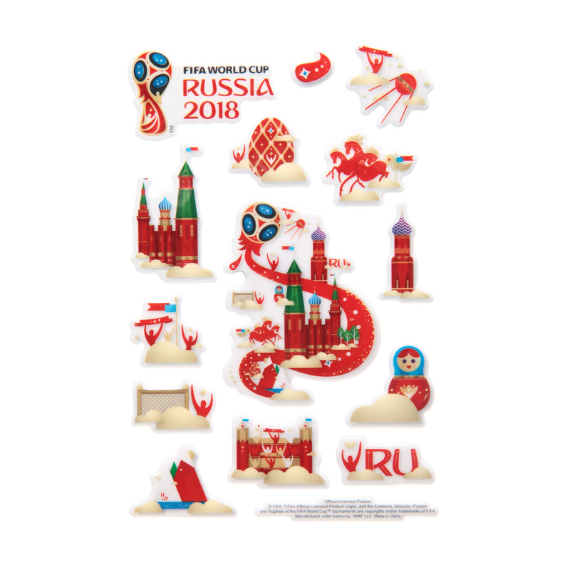 Набор наклеек "Символы ЧМ 2018" FIFA-2018