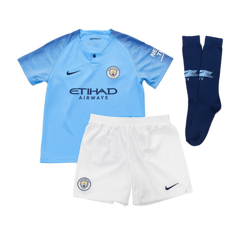 Комплект детской формы Nike Manchester City Home 2018/19