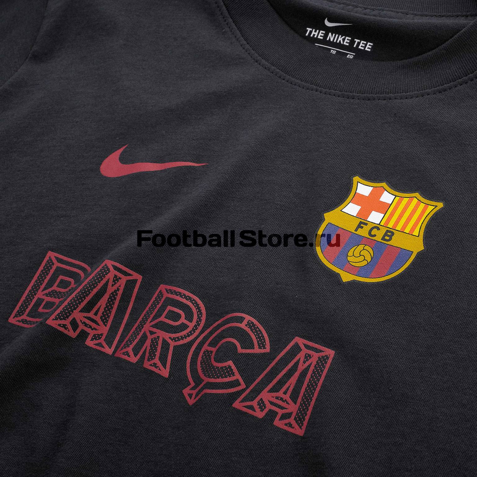 Футболка подростковая хлопковая Nike Barcelona BQ0730-475