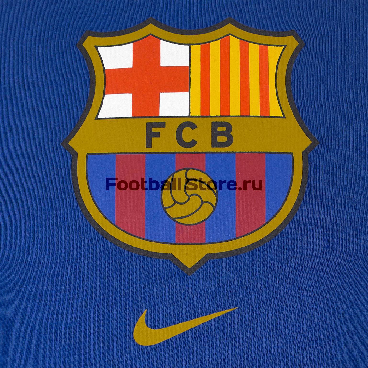 Футболка подростковая хлопковая Nike Barcelona CD3199-455