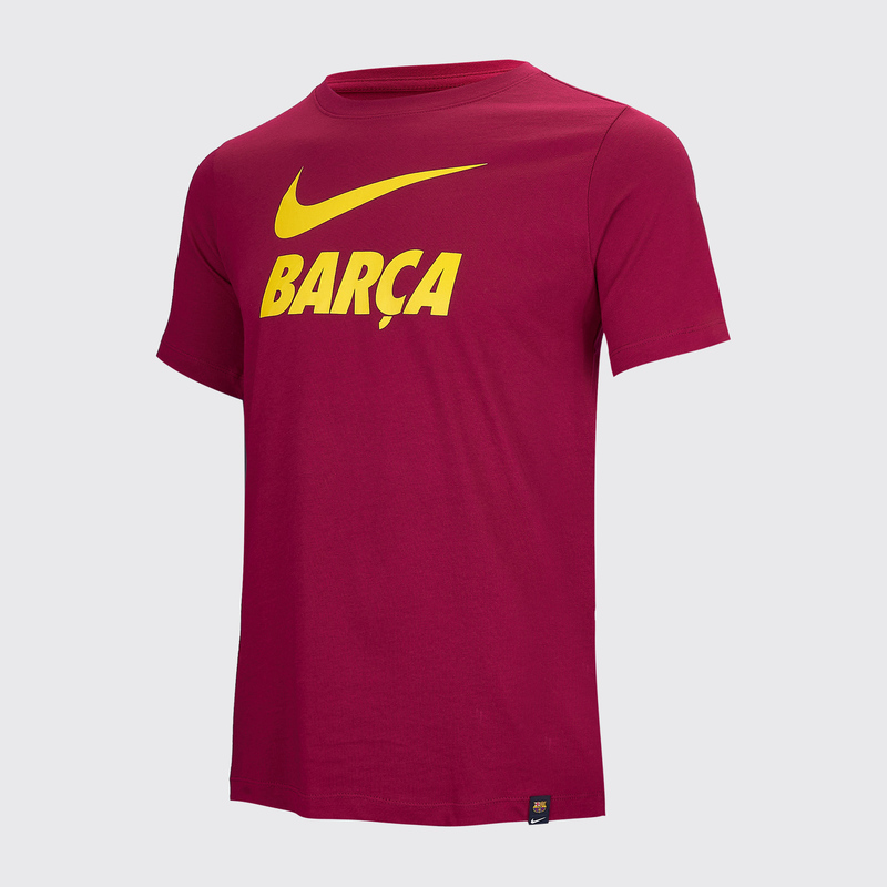 Футболка хлопковая подростковая Nike Barcelona сезон 2020/21