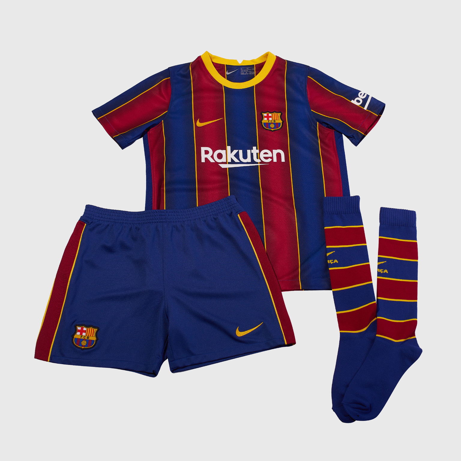 Комплект детской формы Nike Barcelona сезон 2020/21