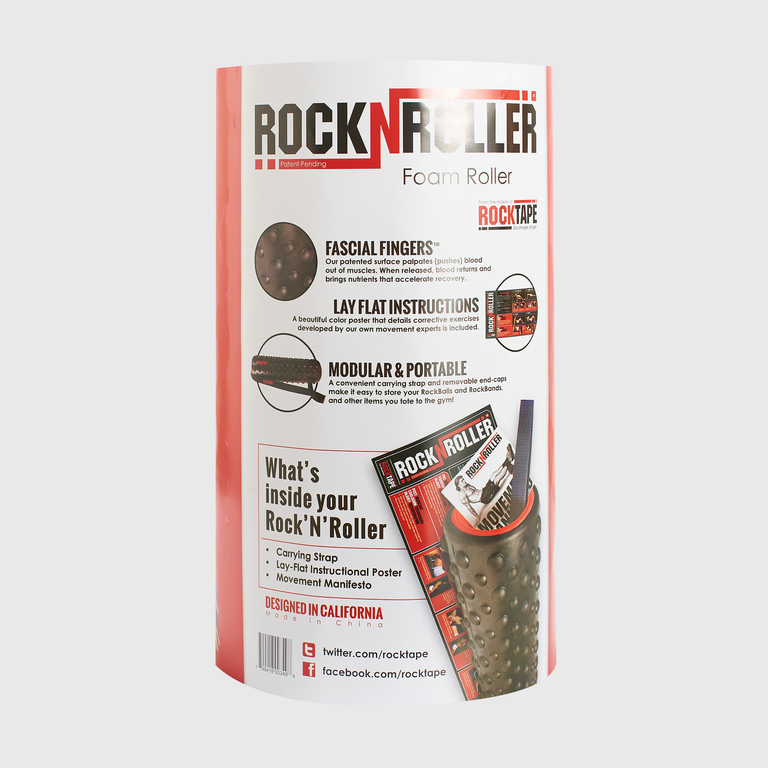 Массажный ролик Rocktape Rocknroller RT-RNROL