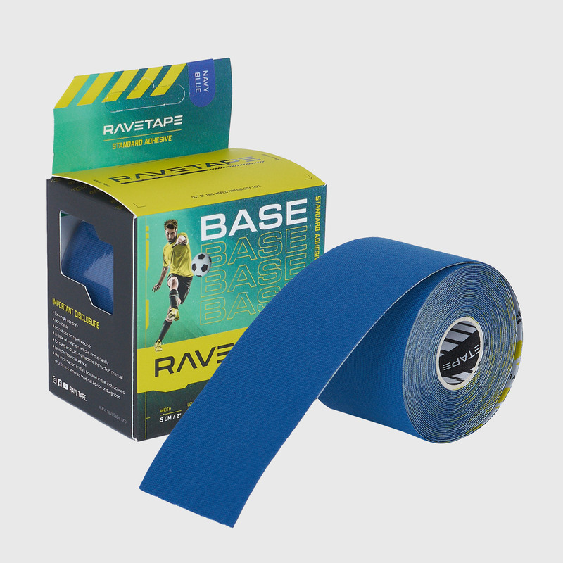 Тейп Ravetape Base Кинезиотейп, 5см x 5м, синий