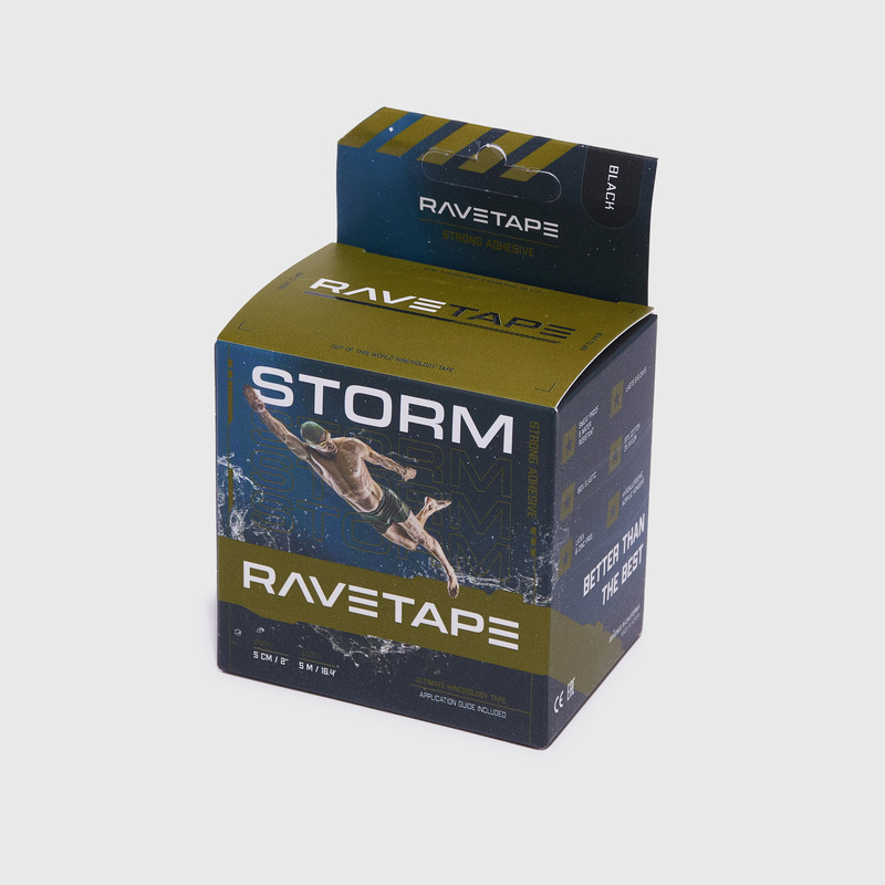 Тейп Ravetape Base Кинезиотейп, 5см x 5м, черный