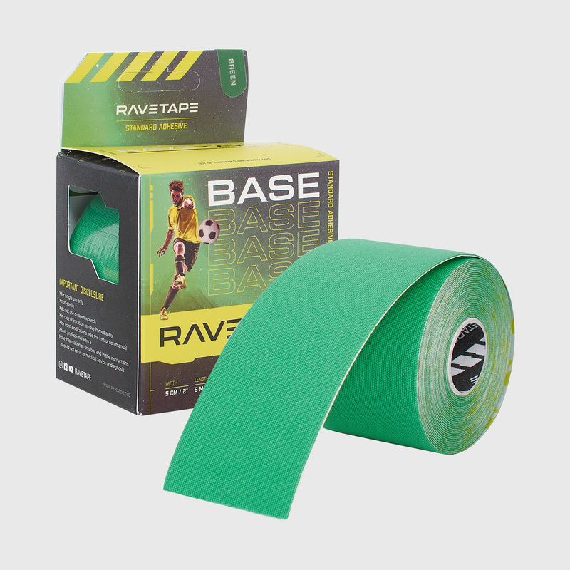 Тейп Ravetape Base Кинезиотейп, 5см x 5м, зеленый