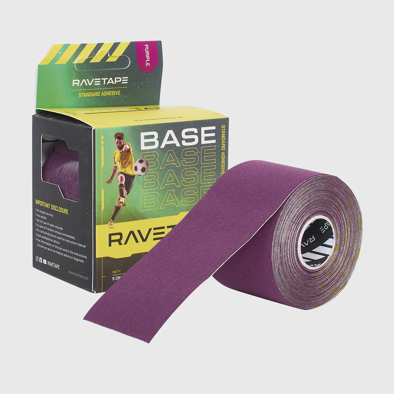 Тейп Ravetape Base Кинезиотейп, 5см x 5м, фиолетовый