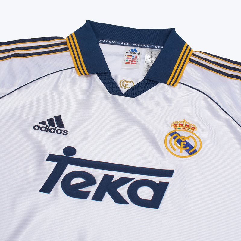 Ретро-футболка игровая домашняя Adidas Real Madrid 1999/00