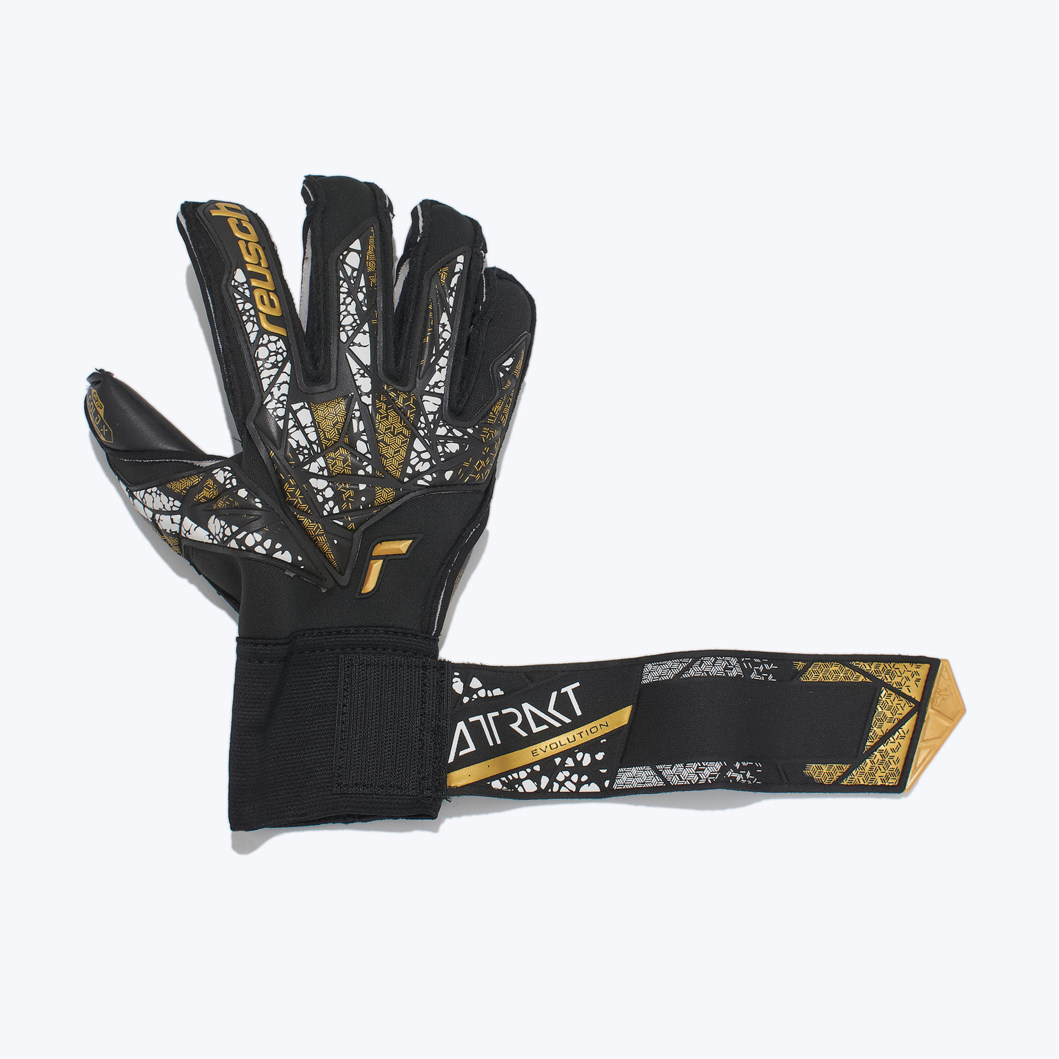 Перчатки вратарские Reusch Attrakt Gold x Evolution Cut Finger Support 5470950-7740