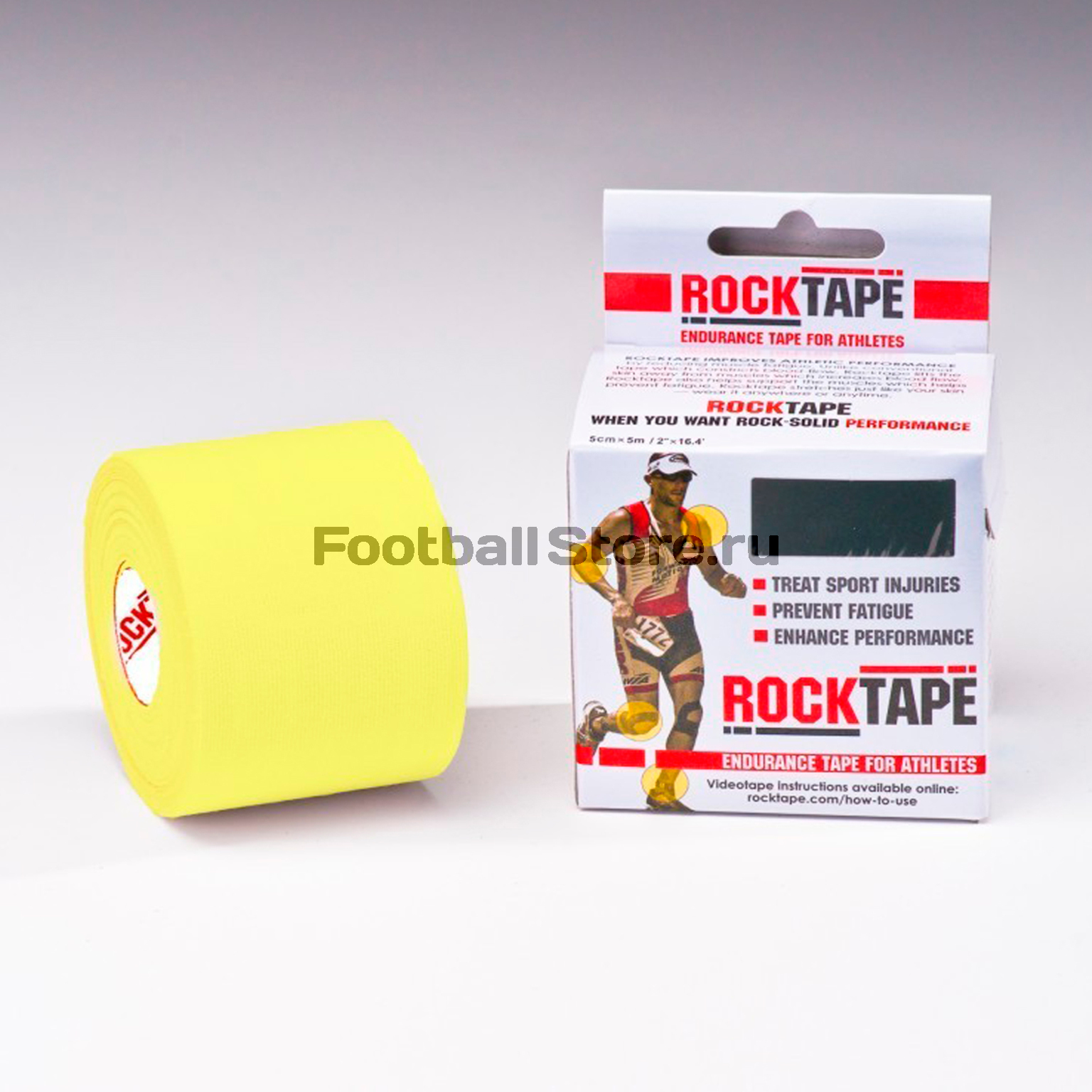 Тейп Кинезио Rocktape, classic, желтый 5см х 5м