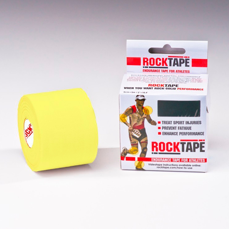 Тейп Кинезио Rocktape, classic, желтый 5см х 5м