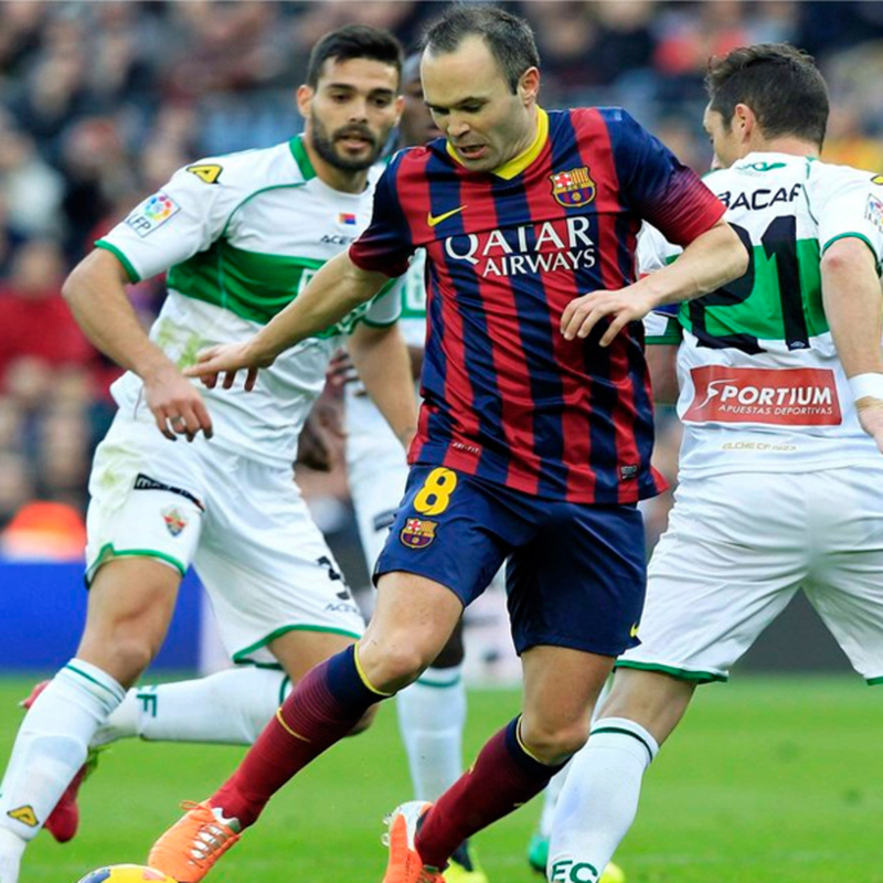 Футболка Nike Barcelona (Iniesta) SS Home Repl JSY 532822-413