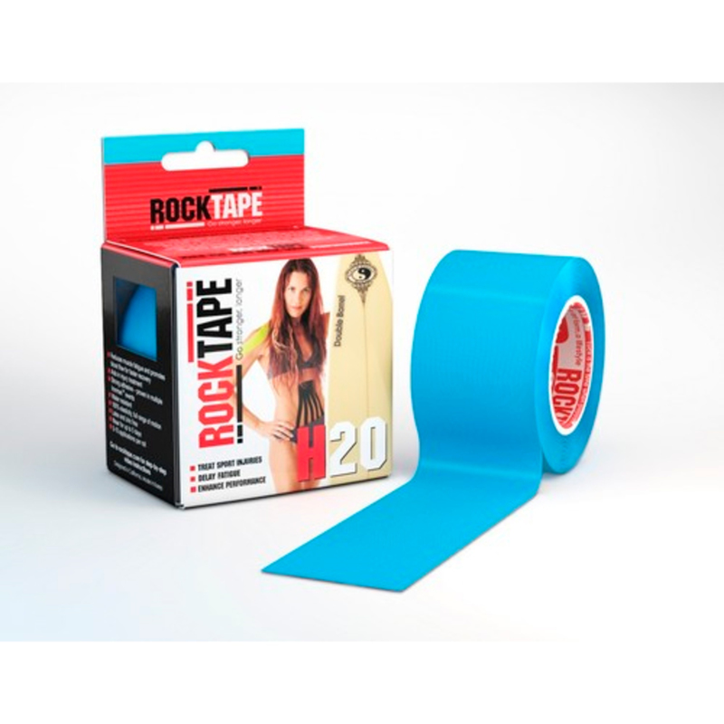 Тейп Кинезио Rocktape, H2O, голубой 5см х 5м