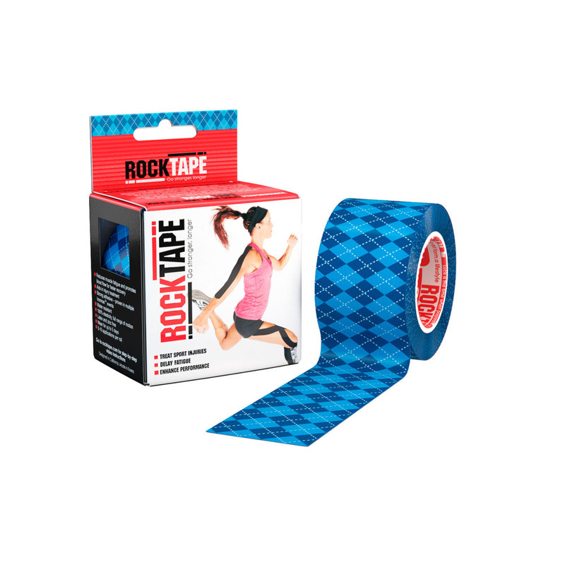 Тейп Кинезио Rocktape, design, синий узор 5см х 5м