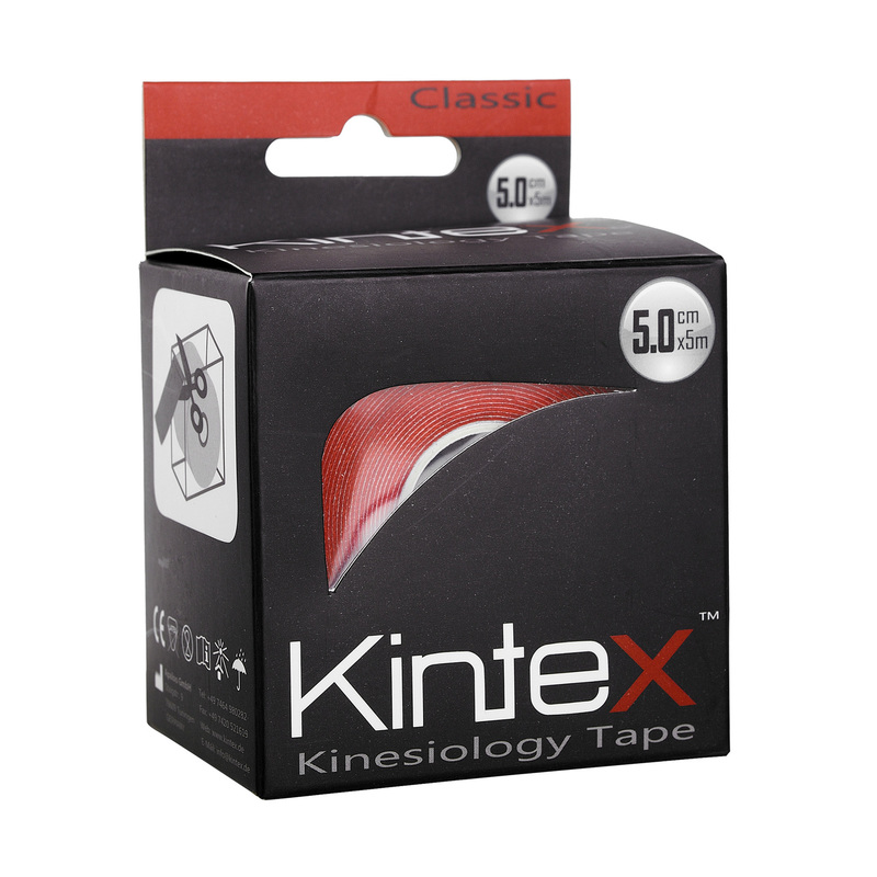 Тейп Kintex, classic, красный, 5см х 5м