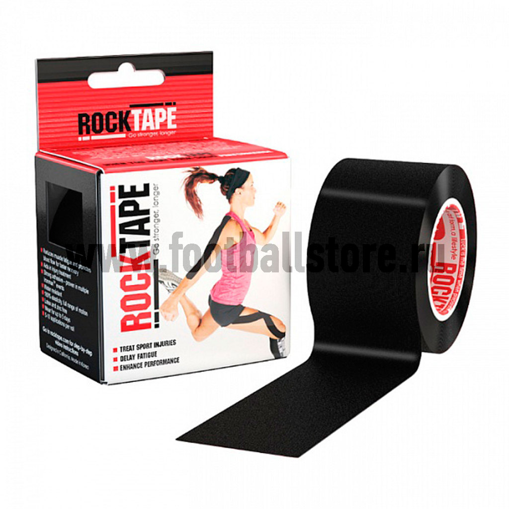 ТЕЙП Rocktape, classic, черный, 5см х 5м