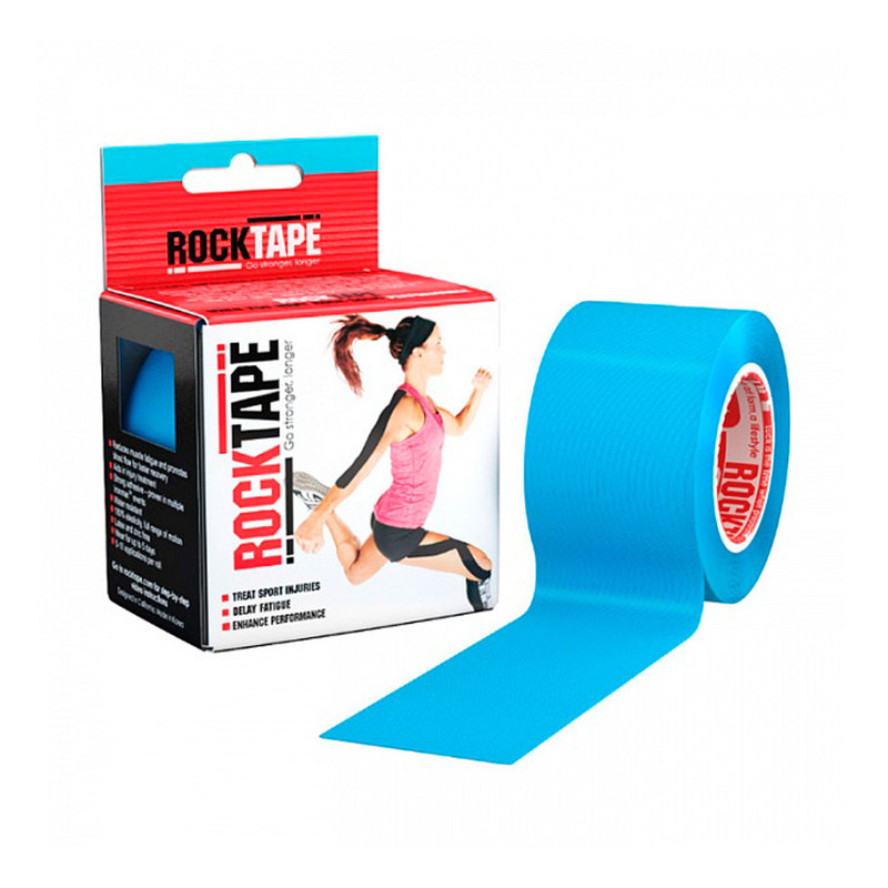 Тейп Кинезио Rocktape, classic, голубой 5см х 5м