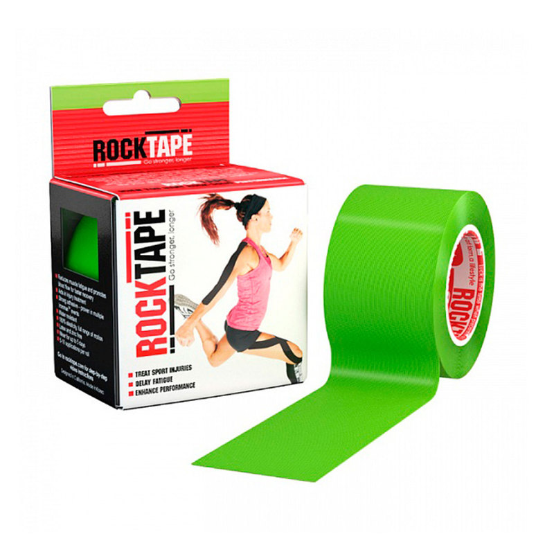 Тейп RockTape Кинезиотейп Classic, 5см х 5м, лайм-зеленый